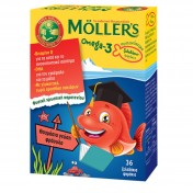 Moller's Ψαράκια Ωμέγα-3 Φράουλα 36 Ζελεδάκια